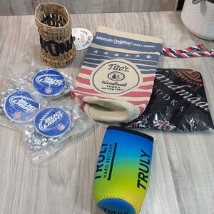 Summertime Party Accessories Bundle Tito's Vodka, Corona, Truly Coozies